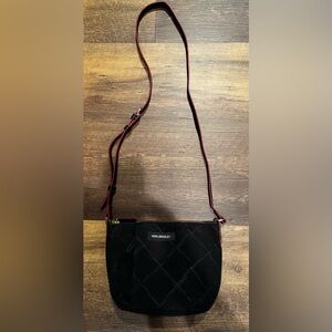 Vera Bradley Black with Red Piping Adjustable Crossbody Bag